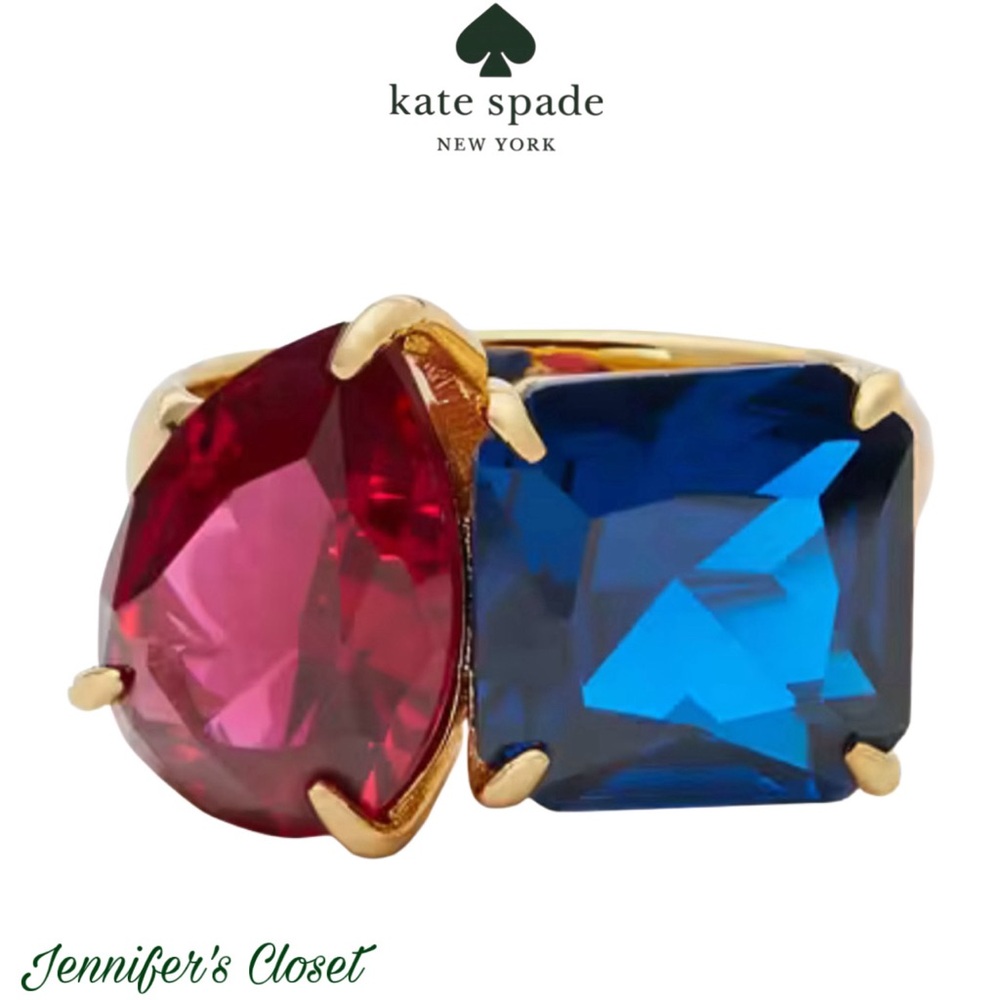 Kate Spade Crystal Statement Ring Sz. 6